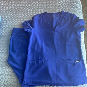 Figs set (2 pieces) xs deep royal blue